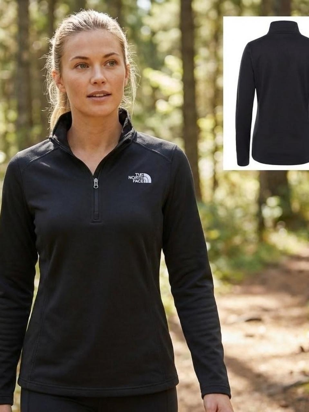 The North Face Women's Black Quarter-Zip Fleece Pullover